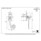 Black Monkeytail Espag - RH | From The Anvil-Espag. Fasteners-Yester Home