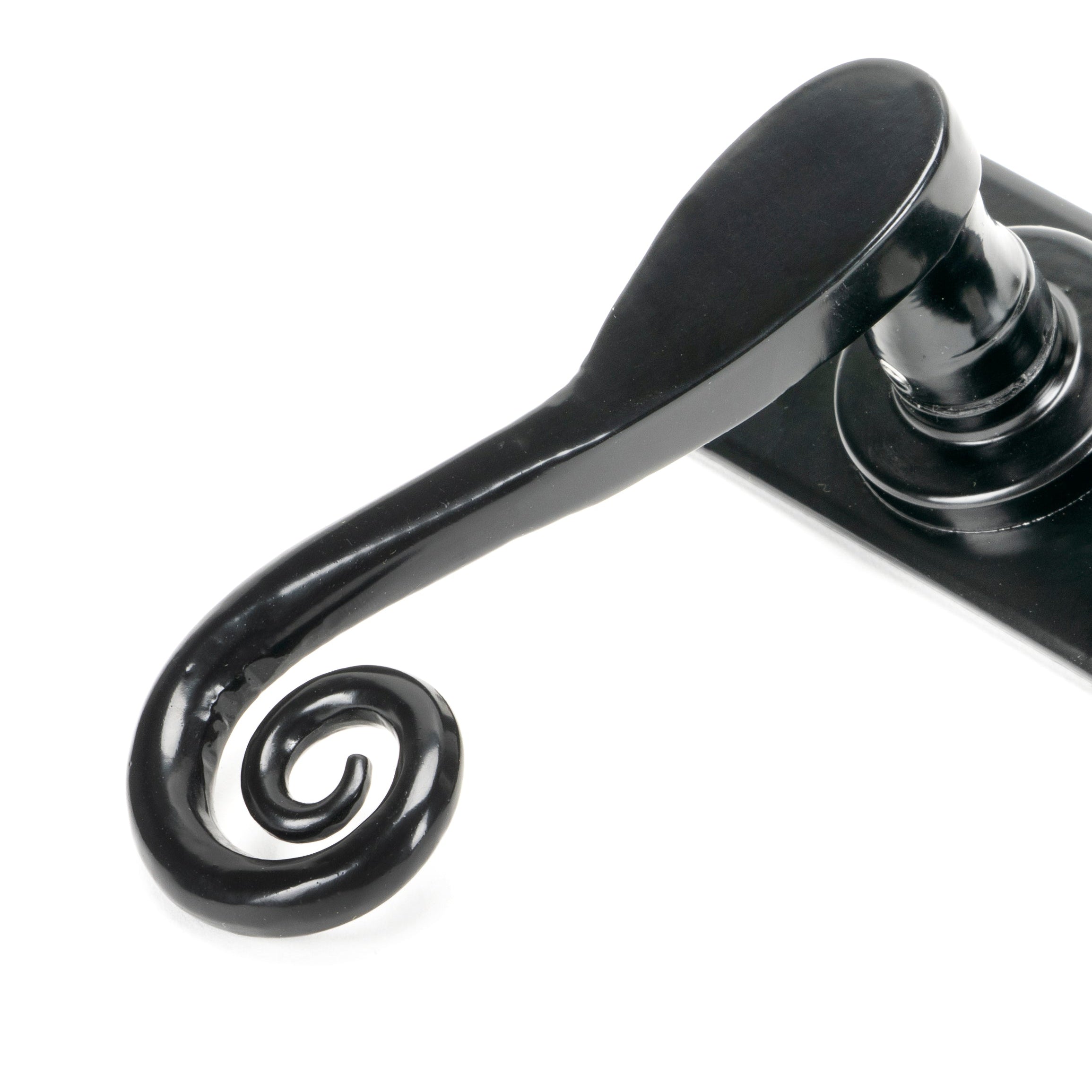 Black Monkeytail Lever Euro Lock Set | From The Anvil-Lever Euro-Yester Home