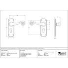 Black Monkeytail Lever Euro Lock Set | From The Anvil-Lever Euro-Yester Home