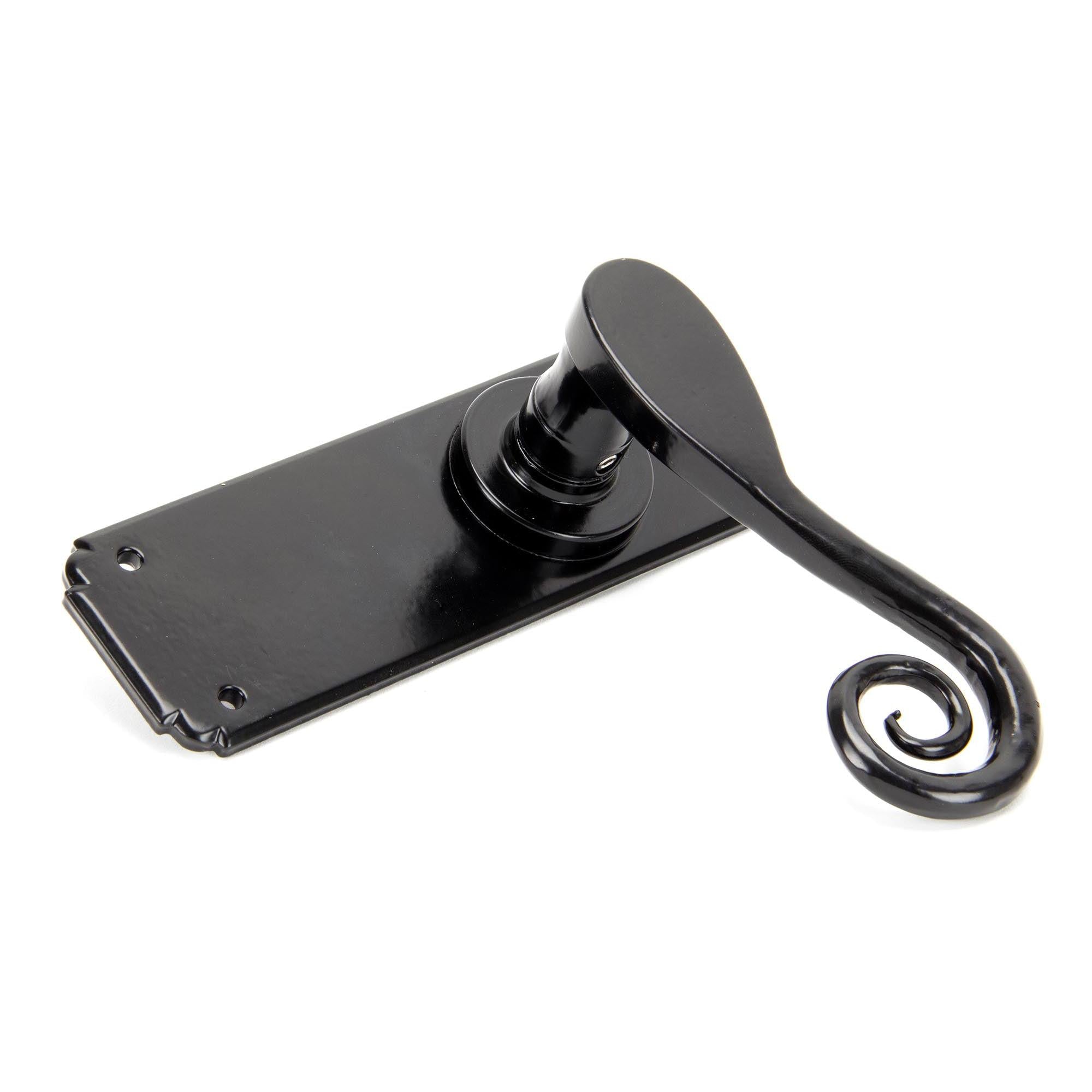 Black Monkeytail Lever Latch Set | From The Anvil - Lever Latch - From The Anvil - Yester Home