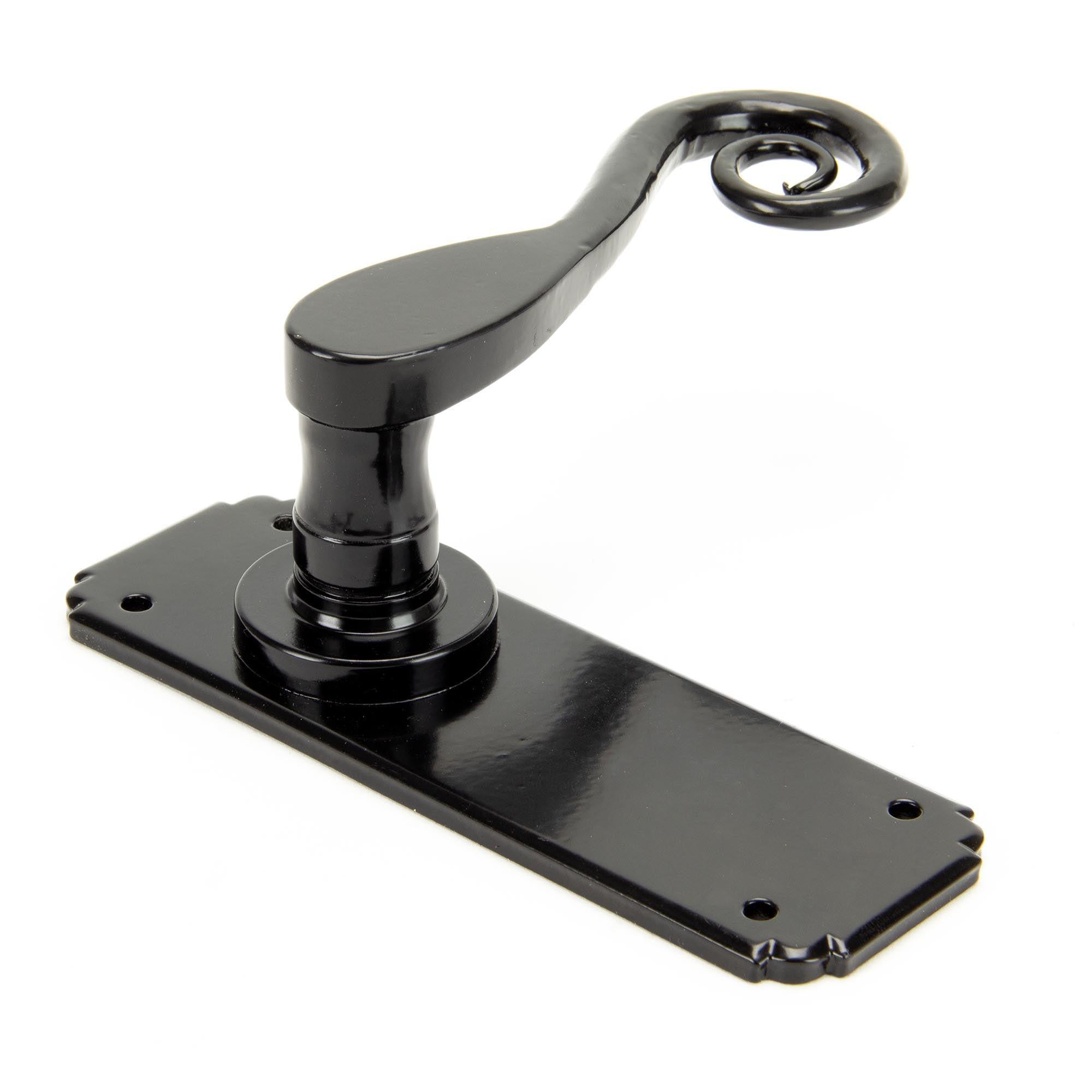 Black Monkeytail Lever Latch Set | From The Anvil - Lever Latch - From The Anvil - Yester Home