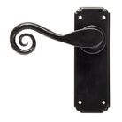 Black Monkeytail Lever Latch Set | From The Anvil-Lever Latch-Yester Home