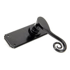 Black Monkeytail Lever Latch Set | From The Anvil-Lever Latch-Yester Home