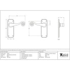 Black Monkeytail Lever Latch Set | From The Anvil-Lever Latch-Yester Home