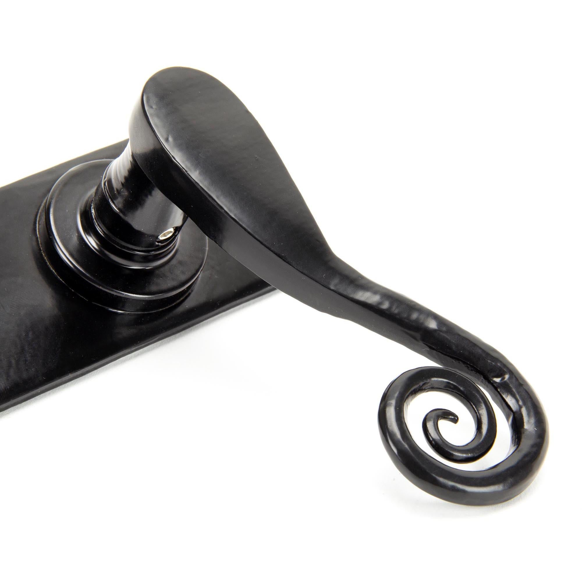 Black Monkeytail Lever Lock Set | From The Anvil - Lever Lock - From The Anvil - Yester Home