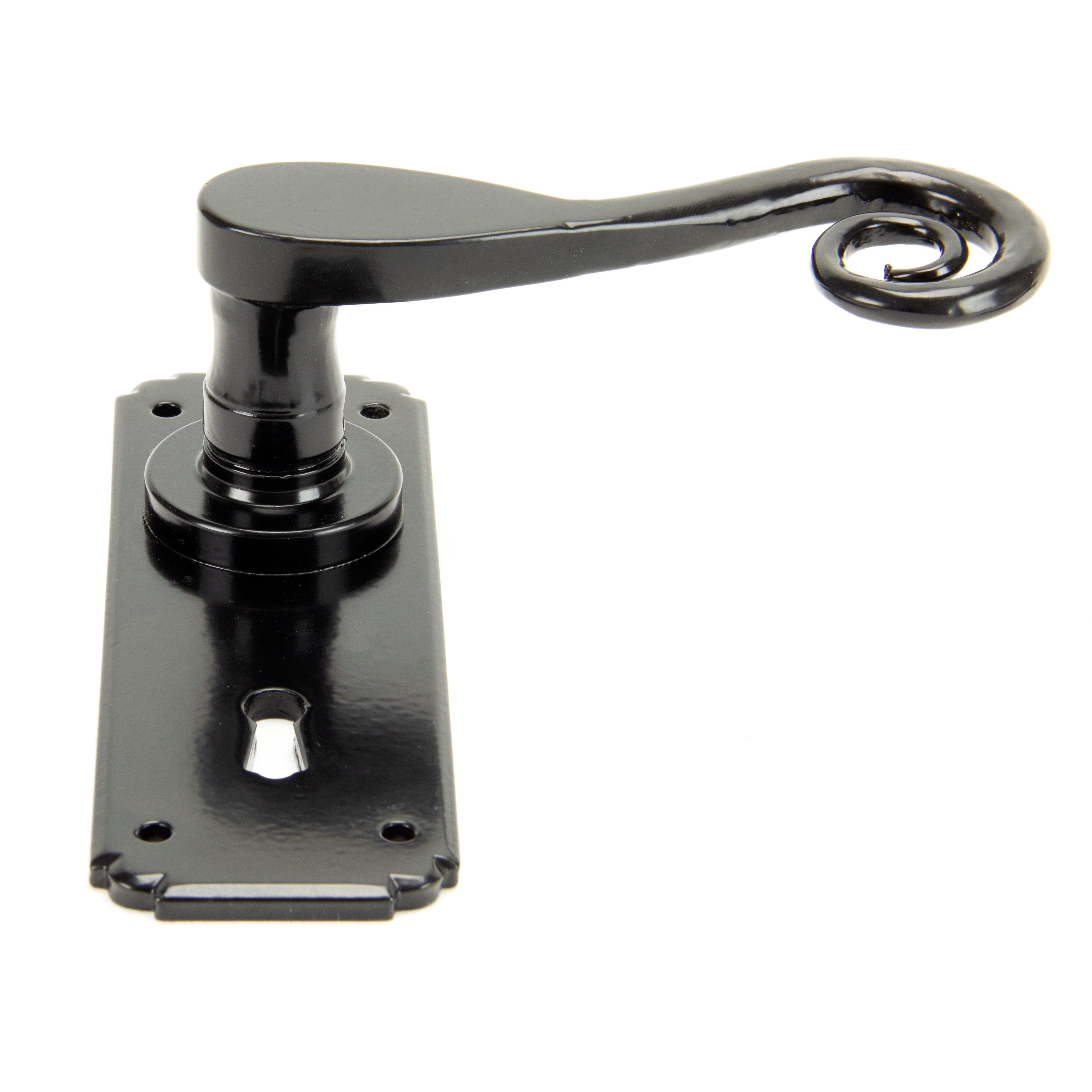 Black Monkeytail Lever Lock Set | From The Anvil-Lever Lock-Yester Home