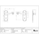 Black Monkeytail Lever Lock Set | From The Anvil-Lever Lock-Yester Home