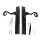 Black Monkeytail Slimline Lever Espag. Latch Set - LH | From The Anvil - Espagnolette - From The Anvil - Yester Home