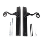 Black Monkeytail Slimline Lever Espag. Latch Set - LH | From The Anvil-Espagnolette-Yester Home