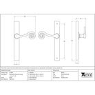 Black Monkeytail Slimline Lever Espag. Latch Set - RH | From The Anvil - Espagnolette - From The Anvil - Yester Home
