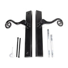 Black Monkeytail Slimline Lever Espag. Latch Set - RH | From The Anvil-Espagnolette-Yester Home