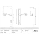 Black Monkeytail Slimline Lever Espag. Lock Set - LH | From The Anvil - Espagnolette - From The Anvil - Yester Home