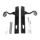Black Monkeytail Slimline Lever Espag. Lock Set - RH | From The Anvil - Espagnolette - From The Anvil - Yester Home