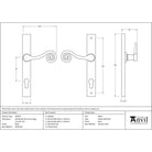 Black Monkeytail Slimline Lever Espag. Lock Set - RH | From The Anvil - Espagnolette - From The Anvil - Yester Home