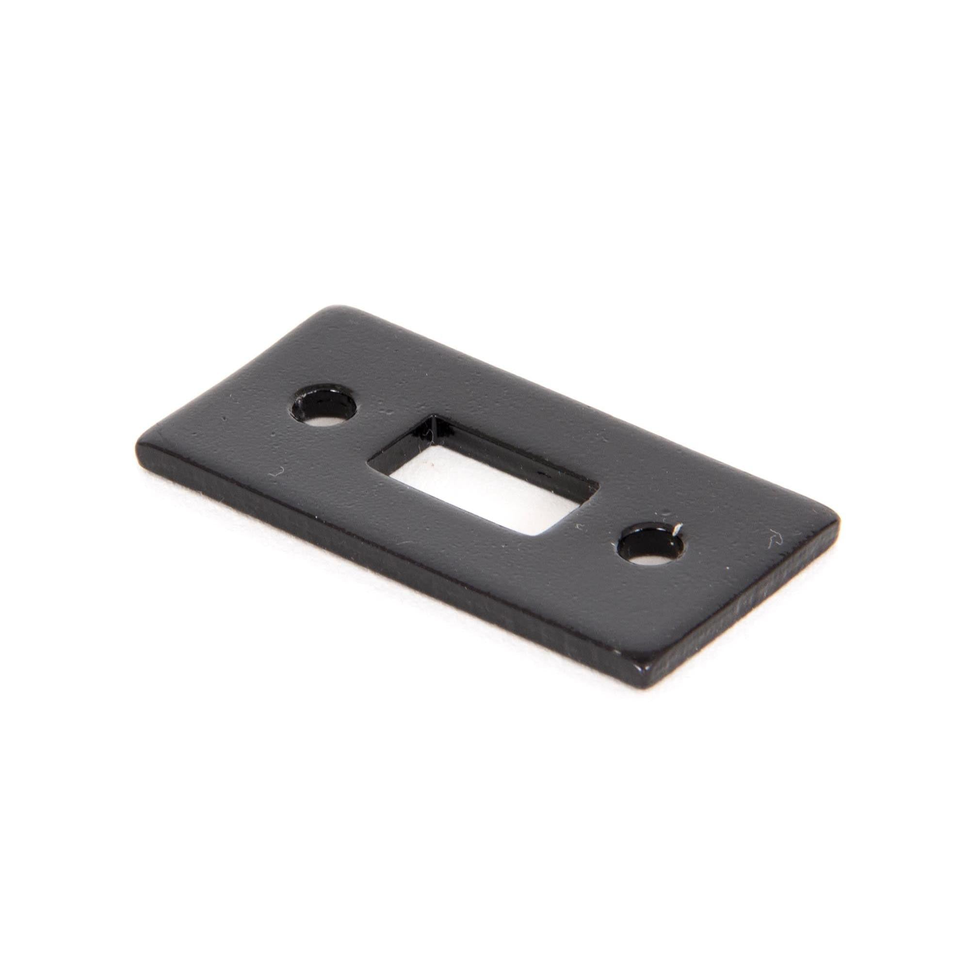 Black Mortice Plate for 6" Cranked Bolt | From The Anvil - Bolt Accessories - From The Anvil - Yester Home