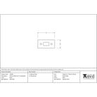 Black Mortice Plate for 6" Cranked Bolt | From The Anvil - Bolt Accessories - From The Anvil - Yester Home
