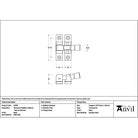 Black Mushroom Brighton Fastener - Narrow (Square) - Brighton Fasteners - From The Anvil - Yester Home