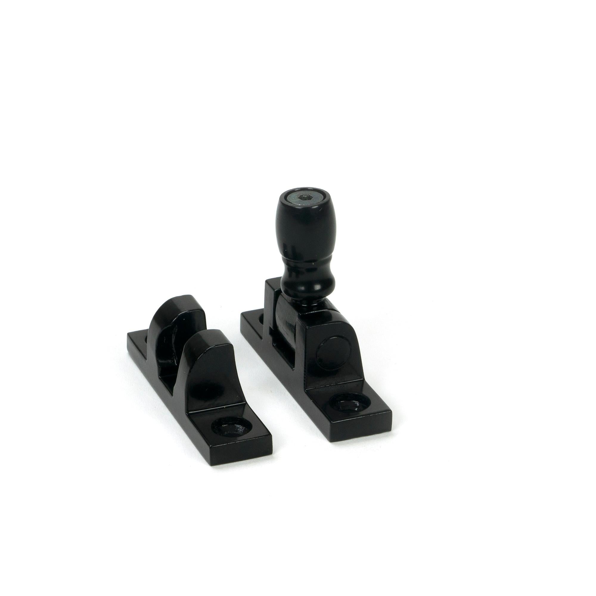 Black Mushroom Brighton Fastener - Narrow (Square) - Brighton Fasteners - From The Anvil - Yester Home