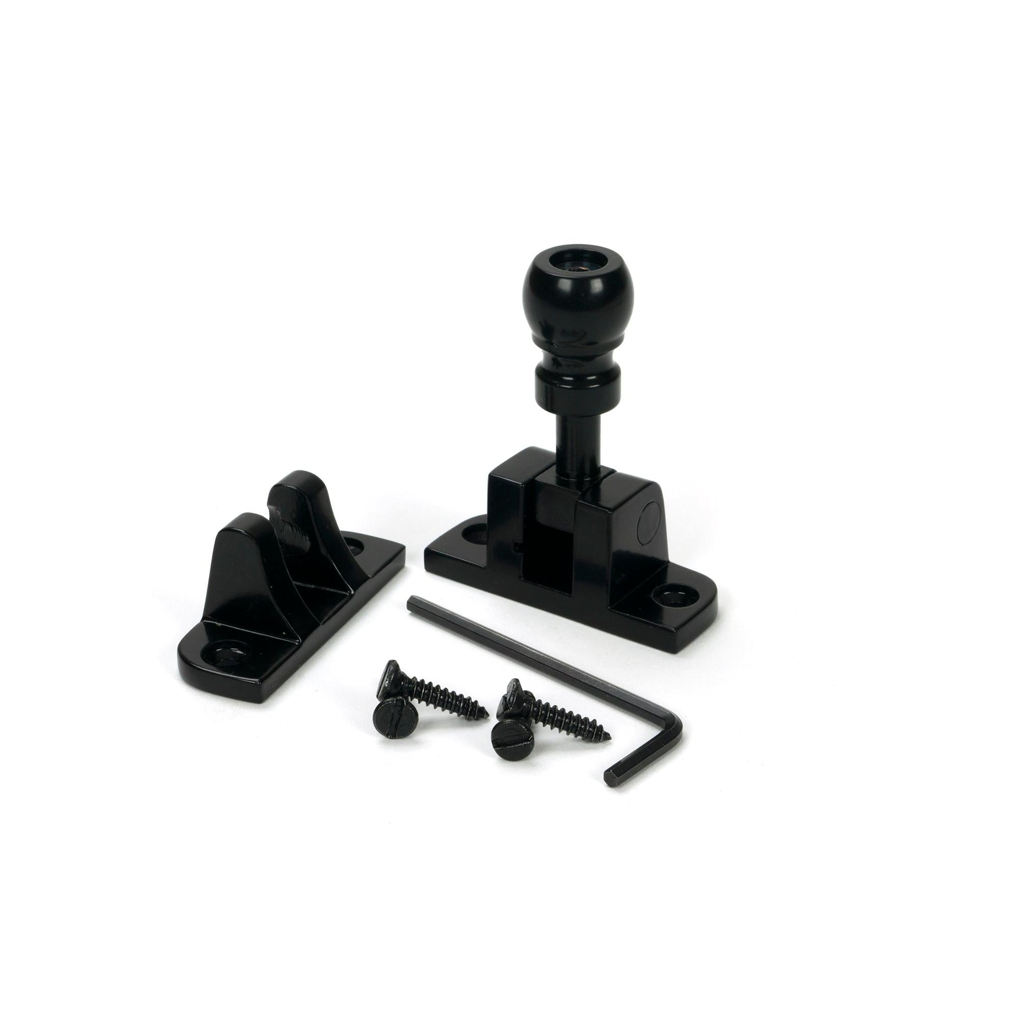 Black Mushroom Brighton Fastener (Radiused) - Brighton Fasteners - From The Anvil - Yester Home