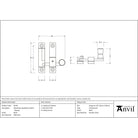 Black Mushroom Quadrant Fastener - Narrow - Quadrant Fasteners - From The Anvil - Yester Home