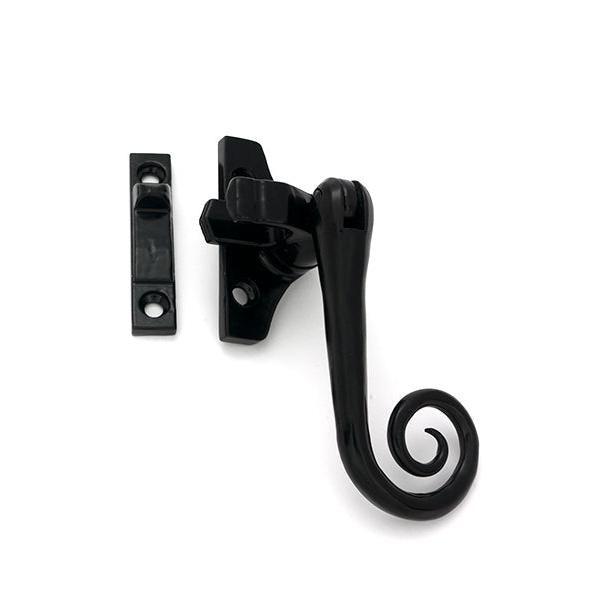 Black Night-Vent Locking Monkeytail Fastener (Steel Window) - Locking Fasteners - From The Anvil - Yester Home