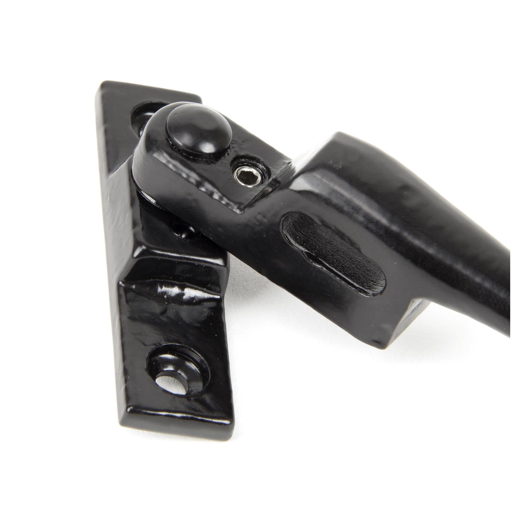 Black Night-Vent Locking Peardrop Fastener - LH | From The Anvil - Night-Vent Fasteners - From The Anvil - Yester Home