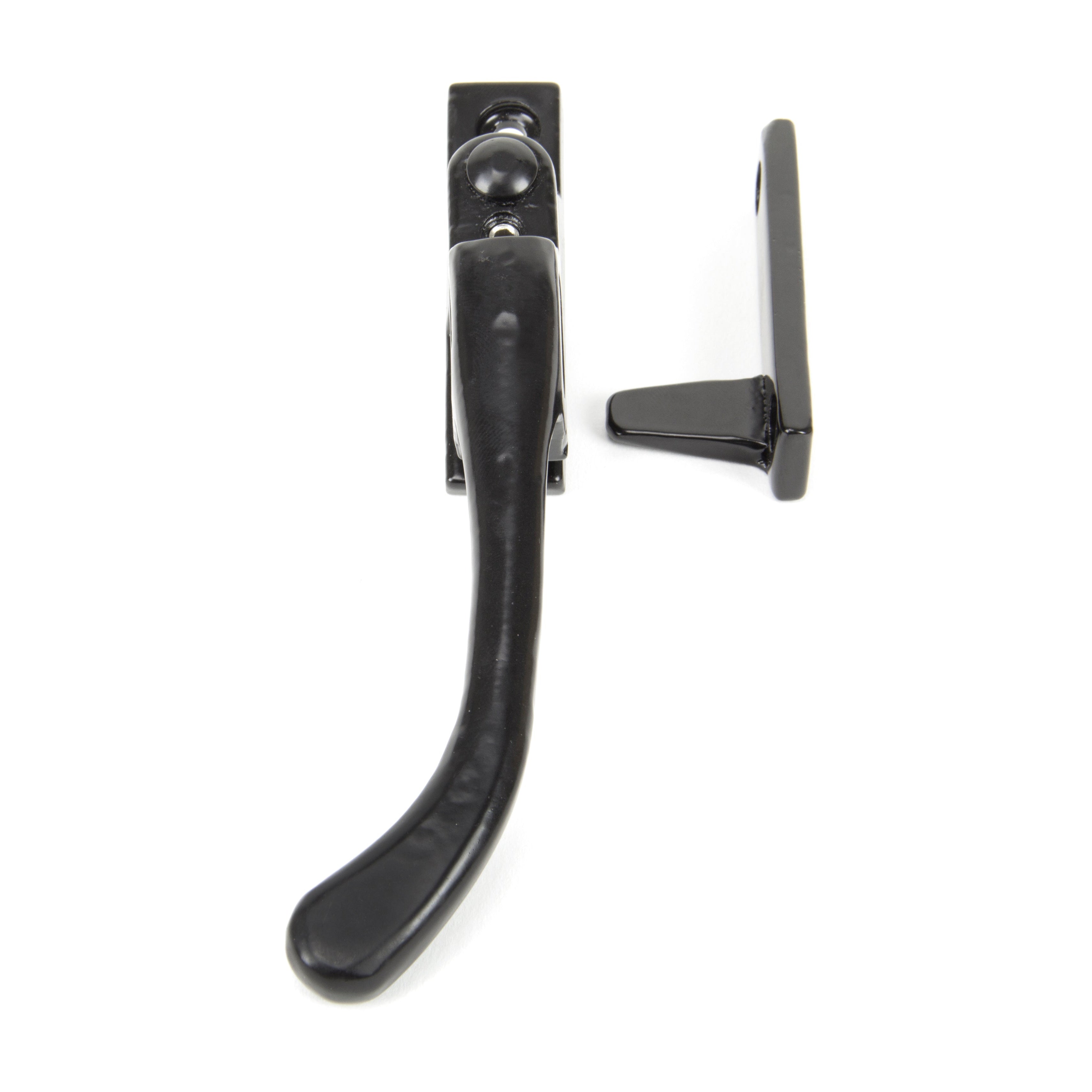 Black Night-Vent Locking Peardrop Fastener - LH | From The Anvil-Night-Vent Fasteners-Yester Home