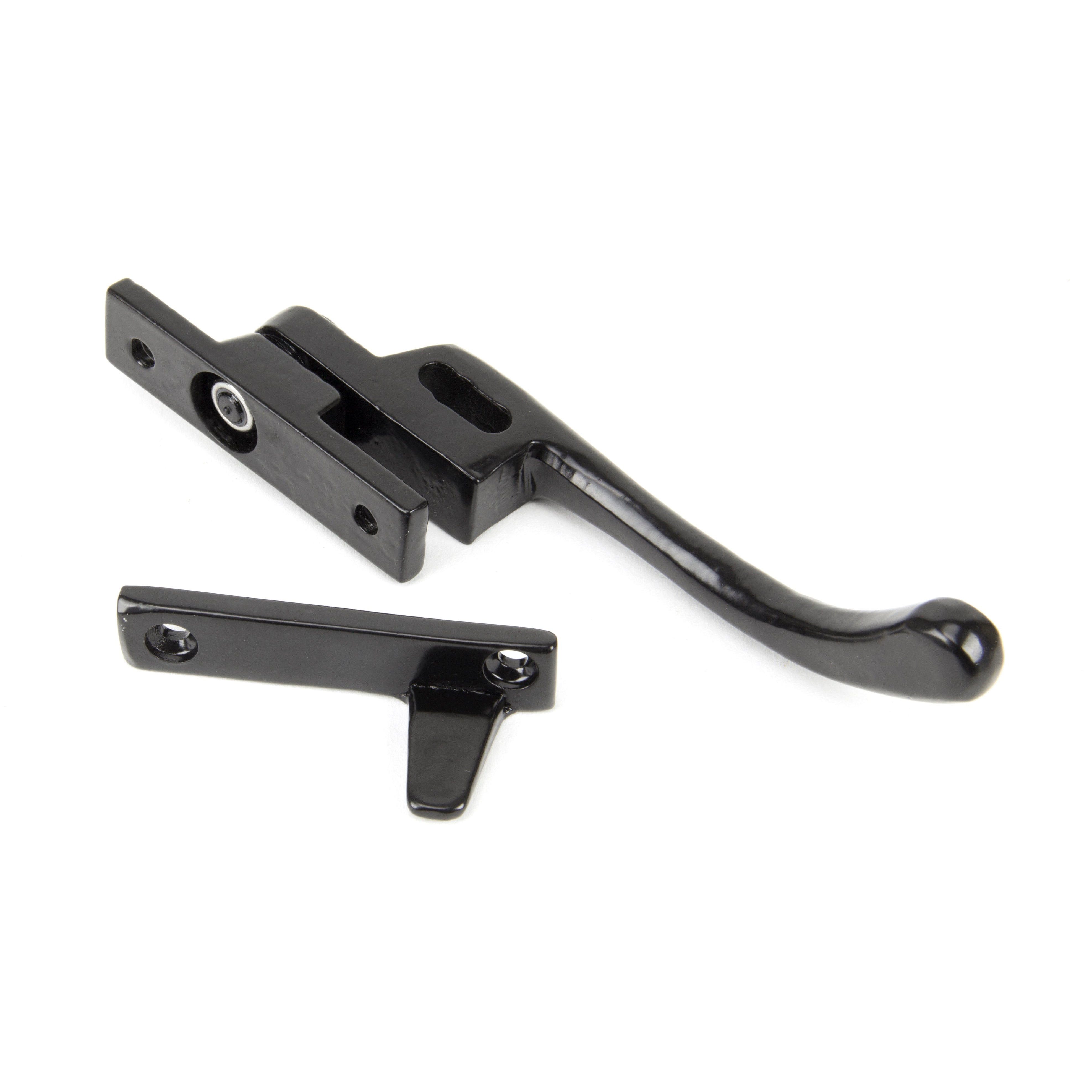 Black Night-Vent Locking Peardrop Fastener - LH | From The Anvil-Night-Vent Fasteners-Yester Home