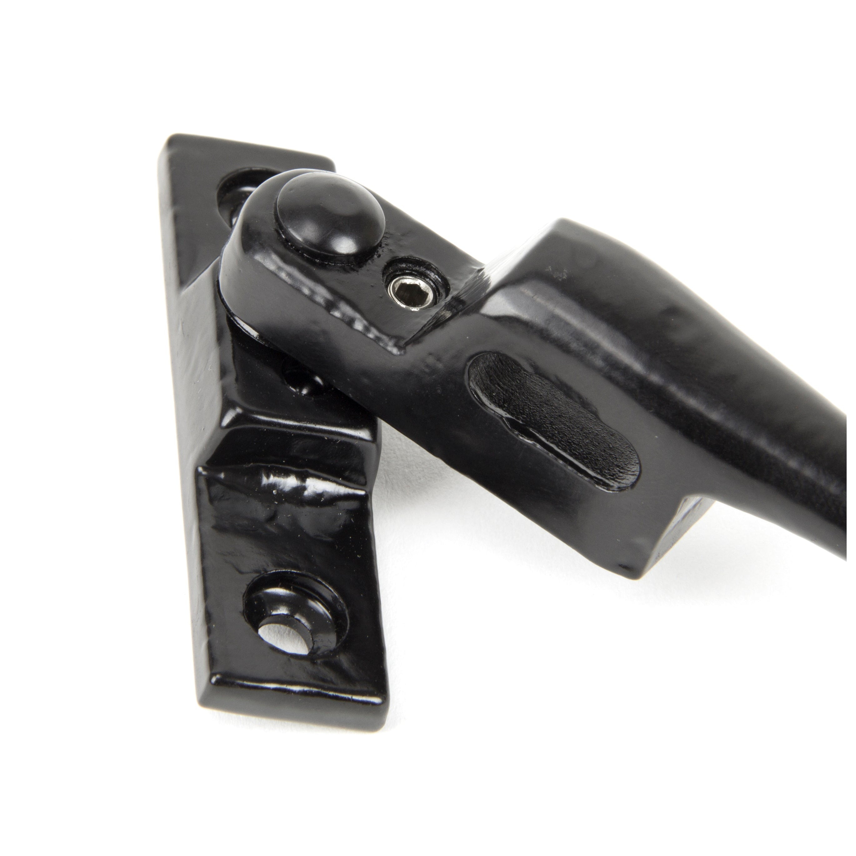 Black Night-Vent Locking Peardrop Fastener - LH | From The Anvil-Night-Vent Fasteners-Yester Home