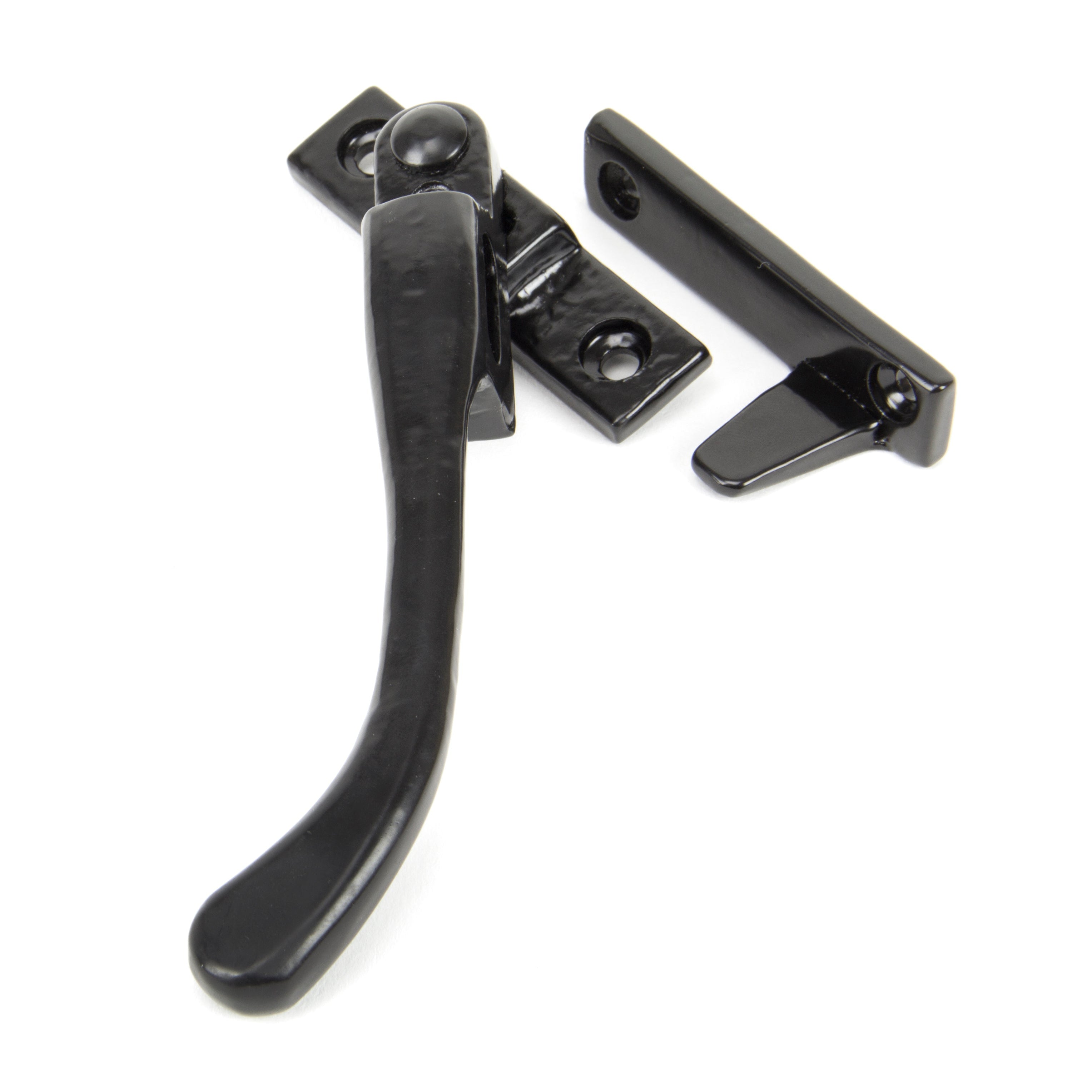 Black Night-Vent Locking Peardrop Fastener - LH | From The Anvil-Night-Vent Fasteners-Yester Home