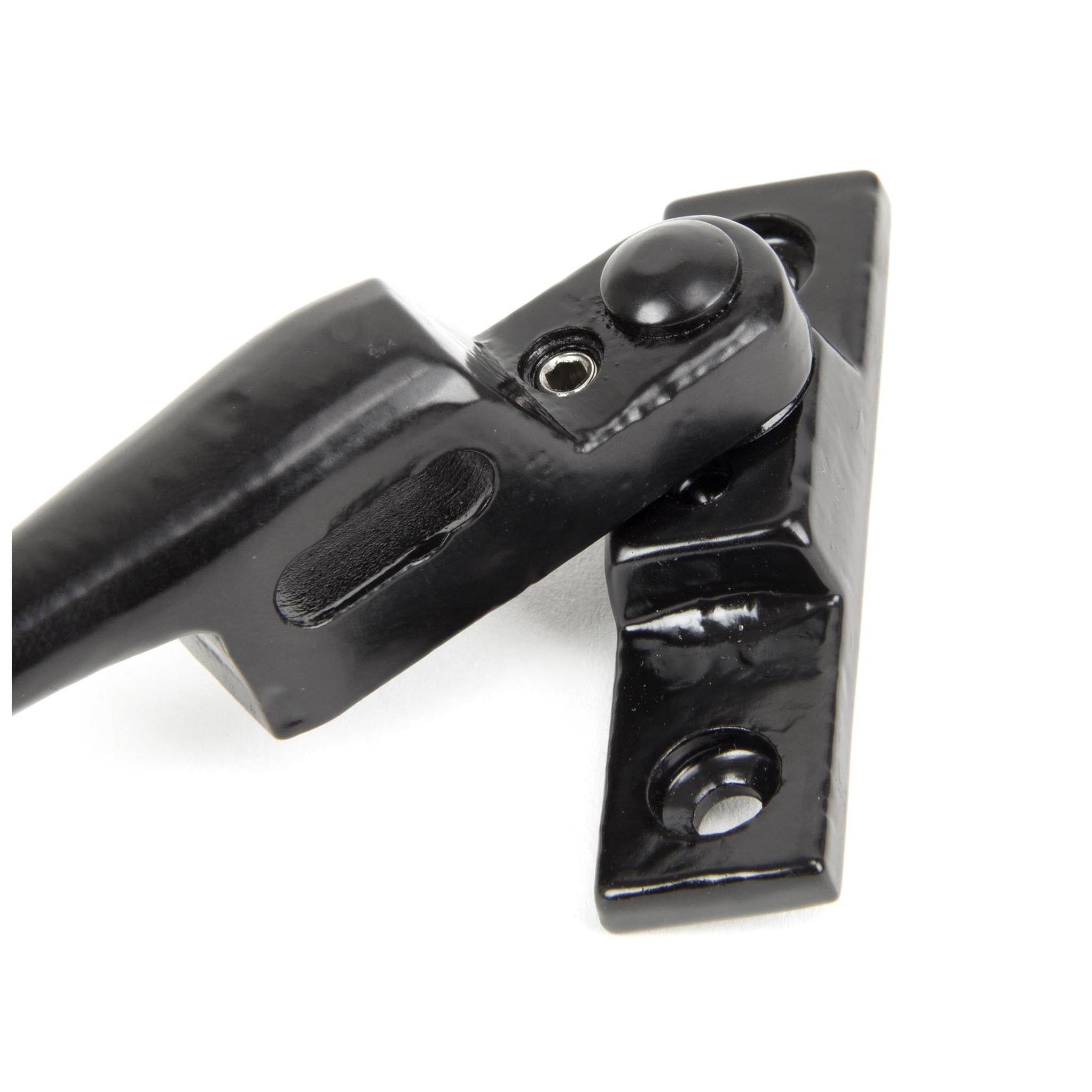 Black Night-Vent Locking Peardrop Fastener - RH | From The Anvil - Night-Vent Fasteners - From The Anvil - Yester Home