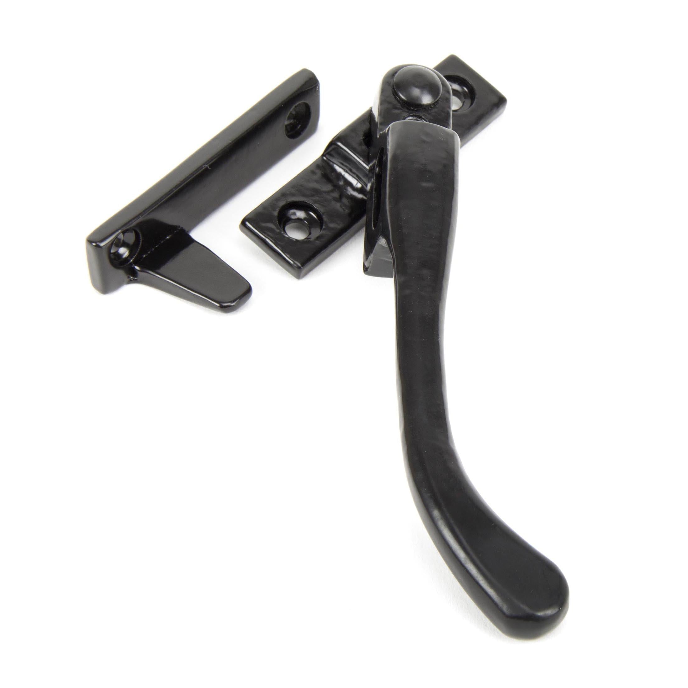 Black Night-Vent Locking Peardrop Fastener - RH | From The Anvil - Night-Vent Fasteners - From The Anvil - Yester Home
