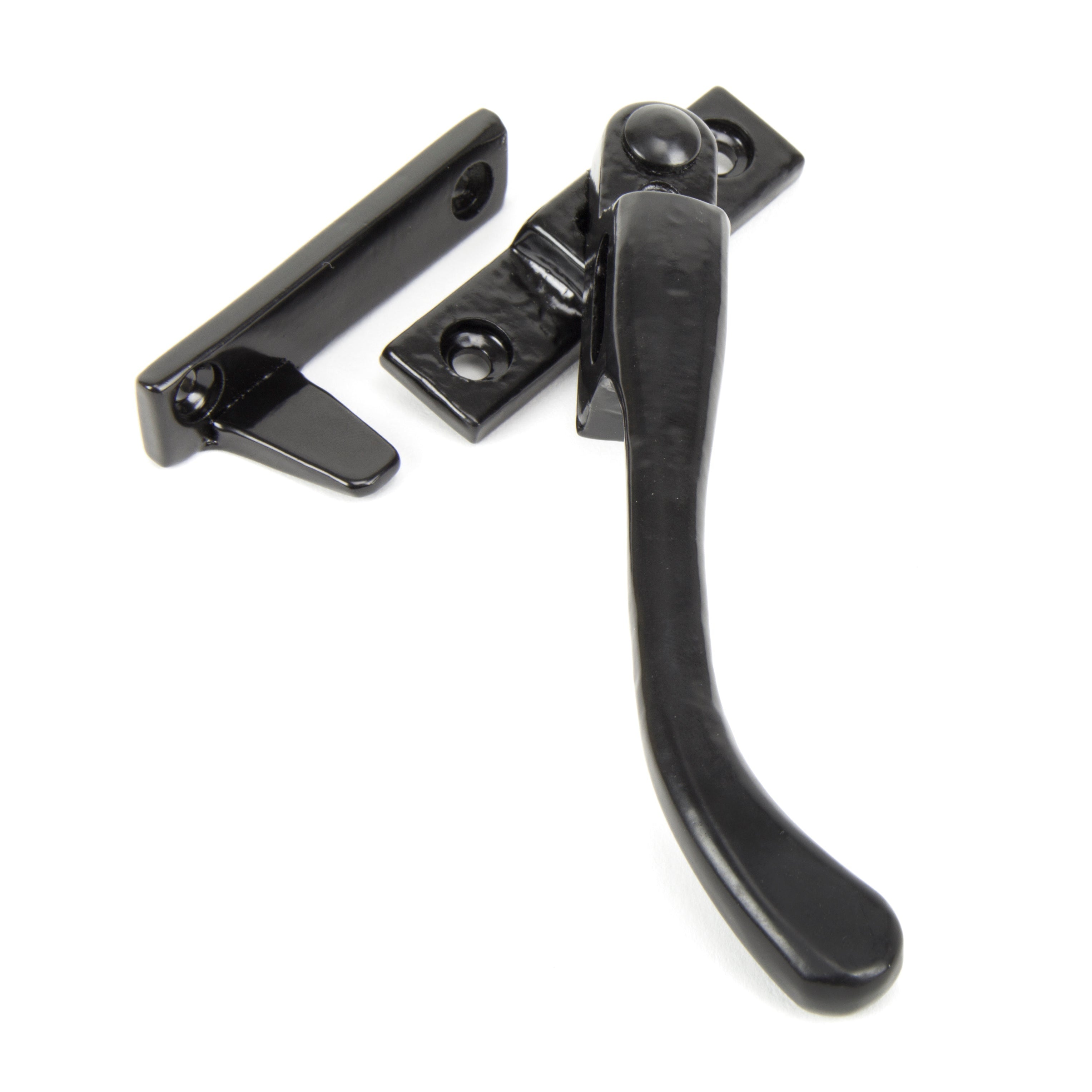 Black Night-Vent Locking Peardrop Fastener - RH | From The Anvil-Night-Vent Fasteners-Yester Home