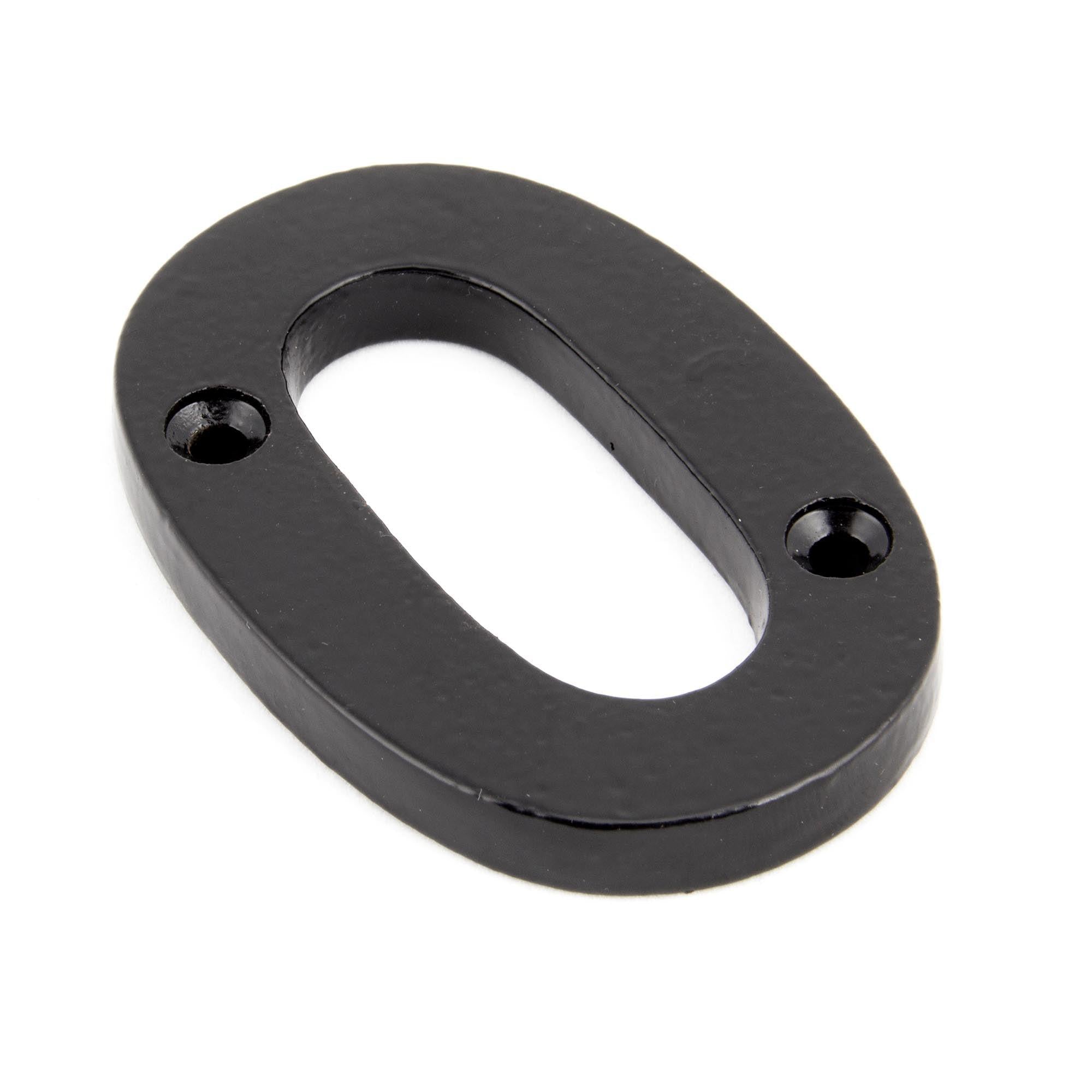 Black Numeral 0 | From The Anvil - Numerals - From The Anvil - Yester Home
