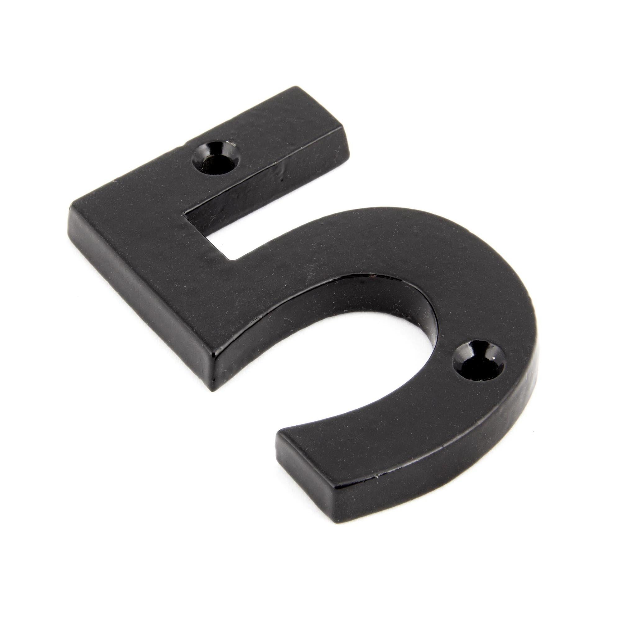 Black Numeral 5 | From The Anvil - Numerals - From The Anvil - Yester Home