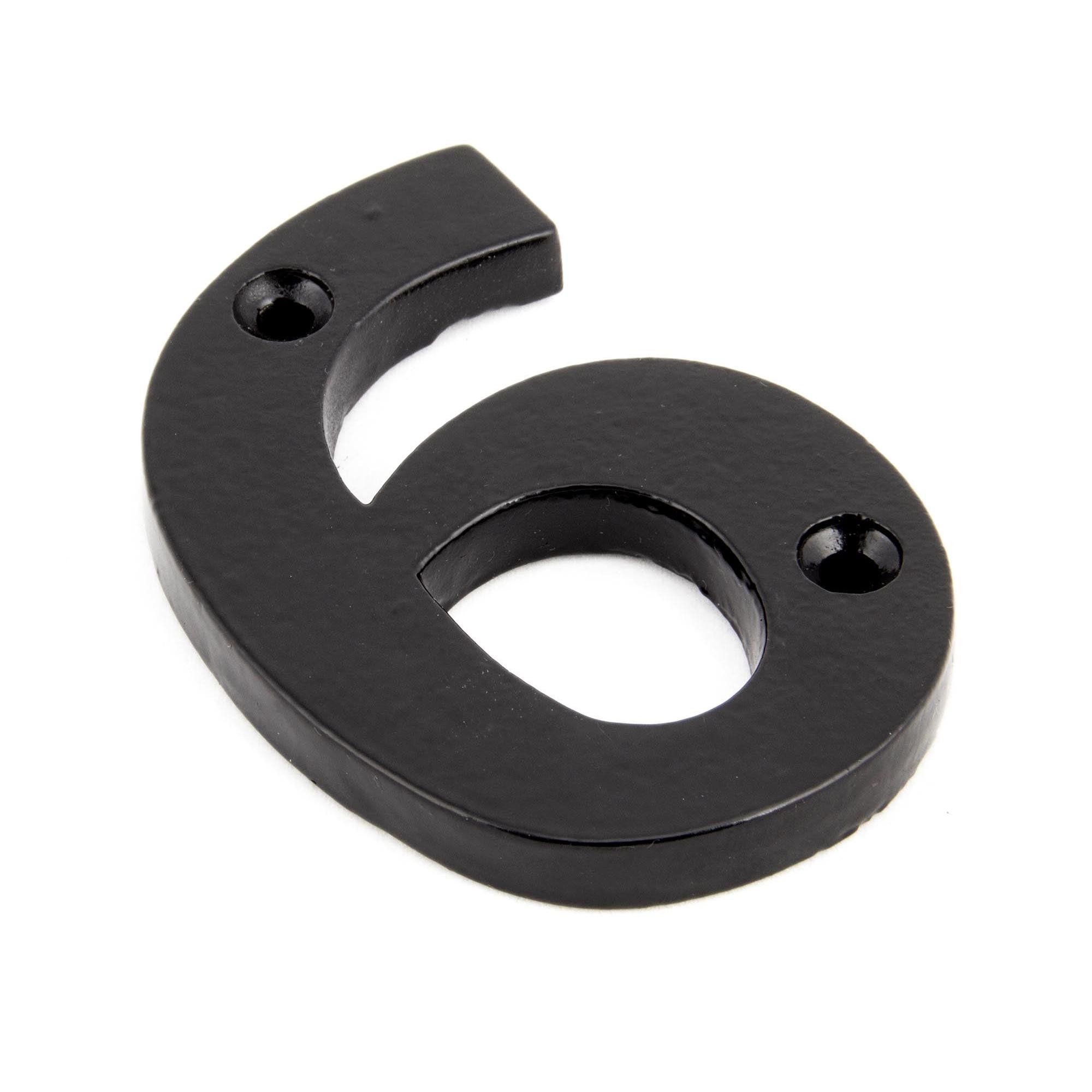 Black Numeral 6 | From The Anvil - Numerals - From The Anvil - Yester Home