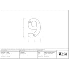 Black Numeral 9 | From The Anvil - Numerals - From The Anvil - Yester Home