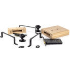 Black Oak Box Lock & Octagonal Knob Set | From The Anvil-Rim Locks & Latches-Yester Home
