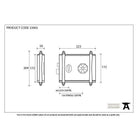 Black Oak Box Lock & Octagonal Knob Set | From The Anvil-Rim Locks & Latches-Yester Home