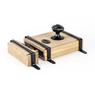 Black Oak Box Lock & Octagonal Knob Set | From The Anvil - Rim Locks & Latches - From The Anvil - Yester Home