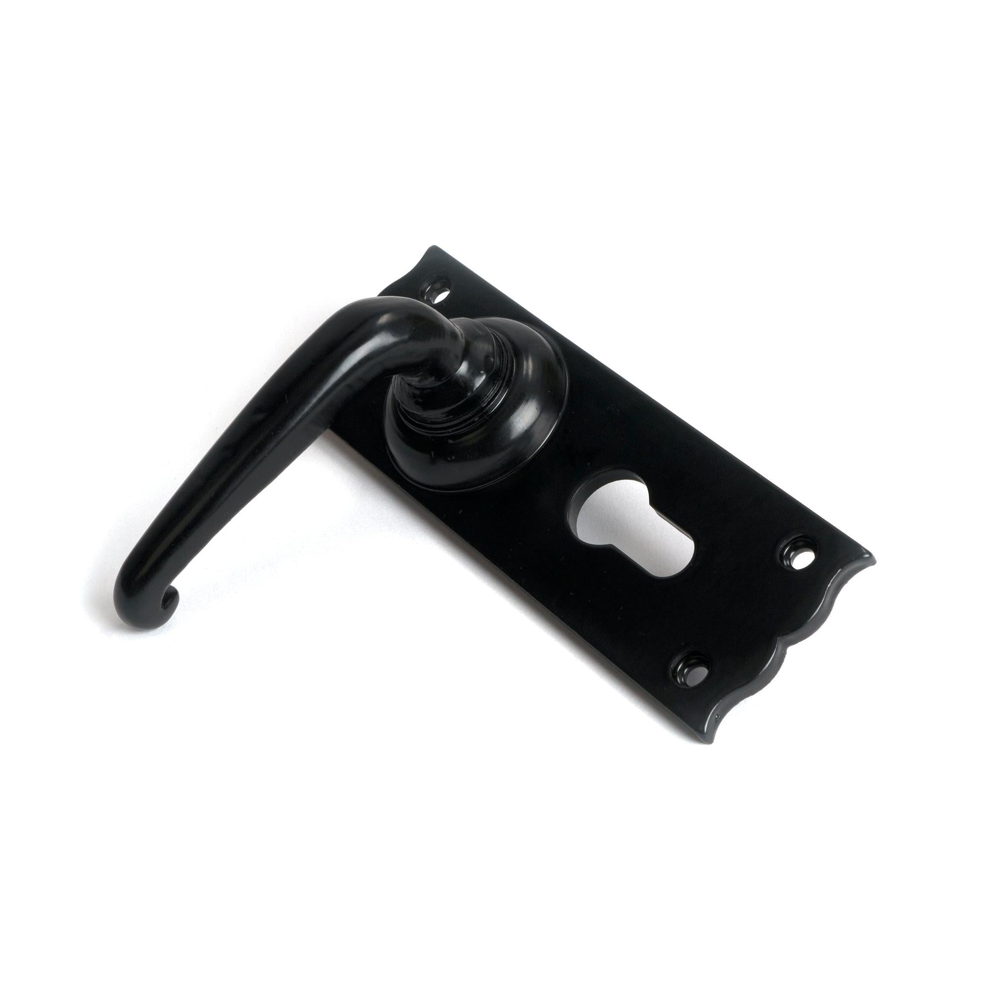 Black Oak Lever Euro Lock Set | From The Anvil - Lever Euro - From The Anvil - Yester Home