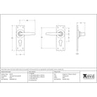 Black Oak Lever Euro Lock Set | From The Anvil - Lever Euro - From The Anvil - Yester Home