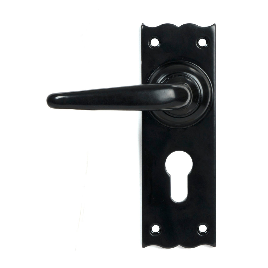 Black Oak Lever Euro Lock Set | From The Anvil-Lever Euro-Yester Home