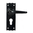 Black Oak Lever Euro Lock Set | From The Anvil - Lever Euro - From The Anvil - Yester Home