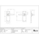Black Oak Lever Latch Set | From The Anvil-Lever Latch-Yester Home