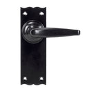 Black Oak Lever Latch Set | From The Anvil-Lever Latch-Yester Home