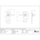 Black Oak Lever Lock Set | From The Anvil-Lever Lock-Yester Home