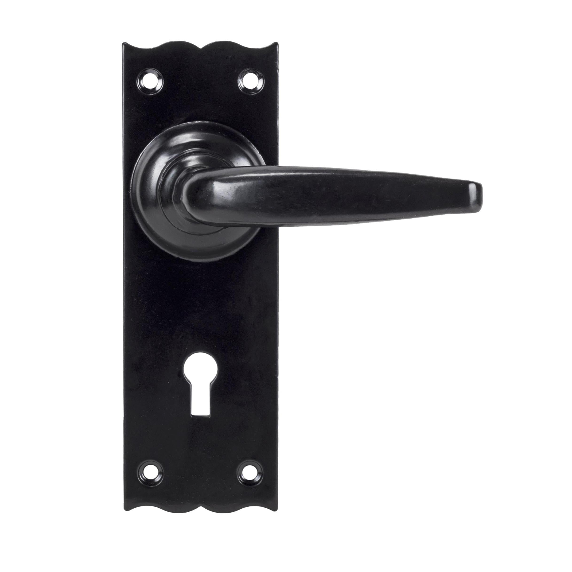 Black Oak Lever Lock Set | From The Anvil - Lever Lock - From The Anvil - Yester Home
