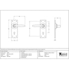 Black Oak Lever Lock Set | From The Anvil - Lever Lock - From The Anvil - Yester Home