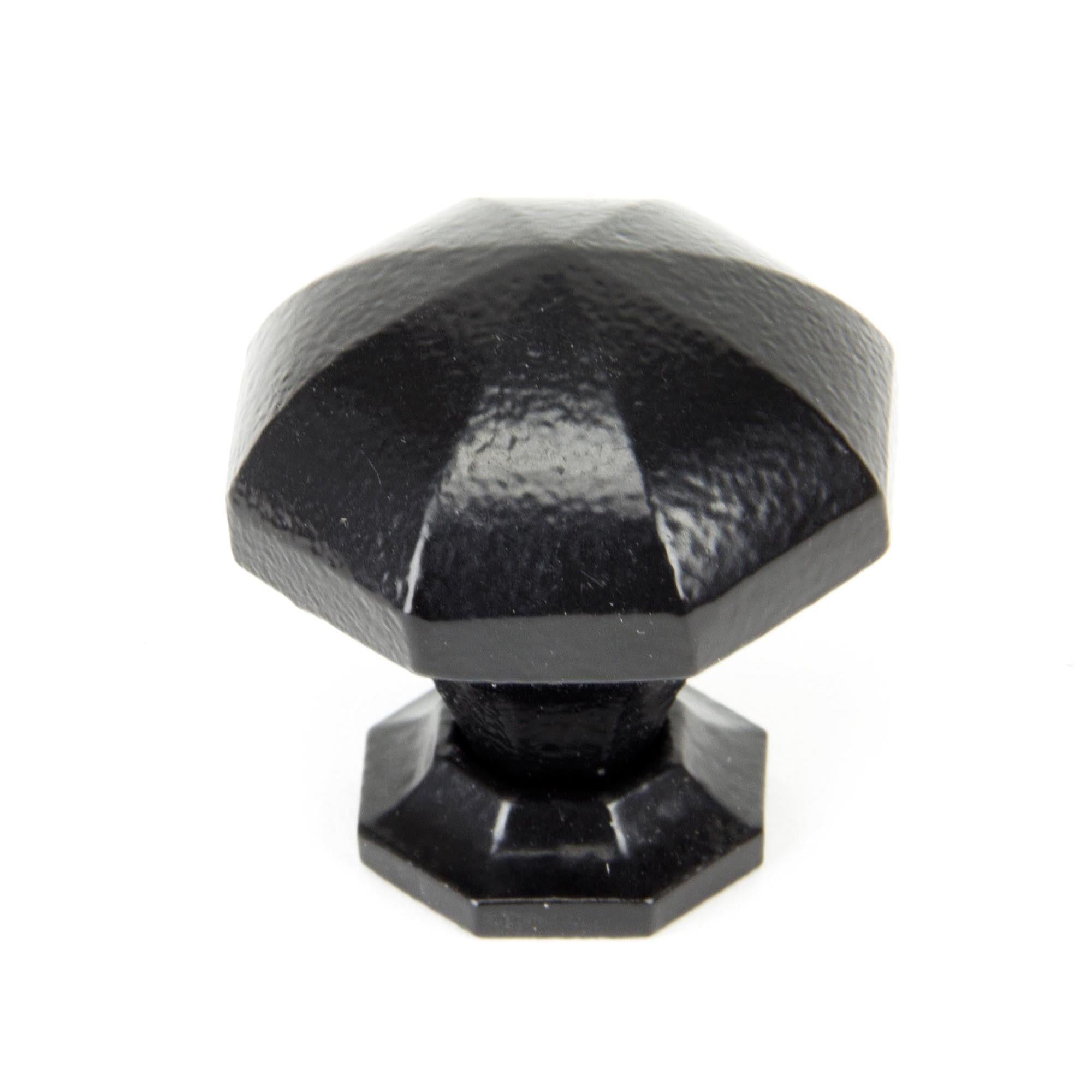Black Octagonal Cabinet Knob - Large | From The Anvil - Cabinet Knobs - From The Anvil - Yester Home